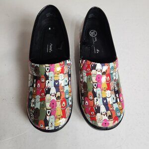 Easy Works by Easy Street Laurie Women's Size 10W Dog Print Slip-On Clogs